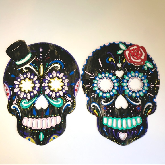 Halloween Sugar Skull Home Decor in Pastel - Picture 1 of 12